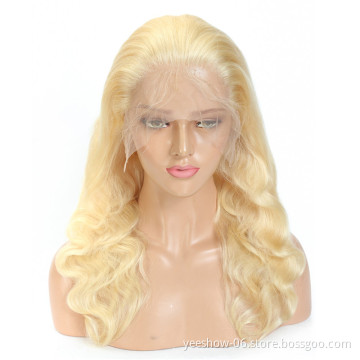indian virgin glueless blonde roots silk top human hair for 32 inch 613 HD raw lace front wig